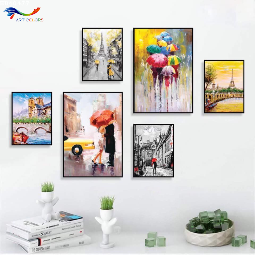 Tranh Tráng Gương Bộ Nhiều Tấm - NT12