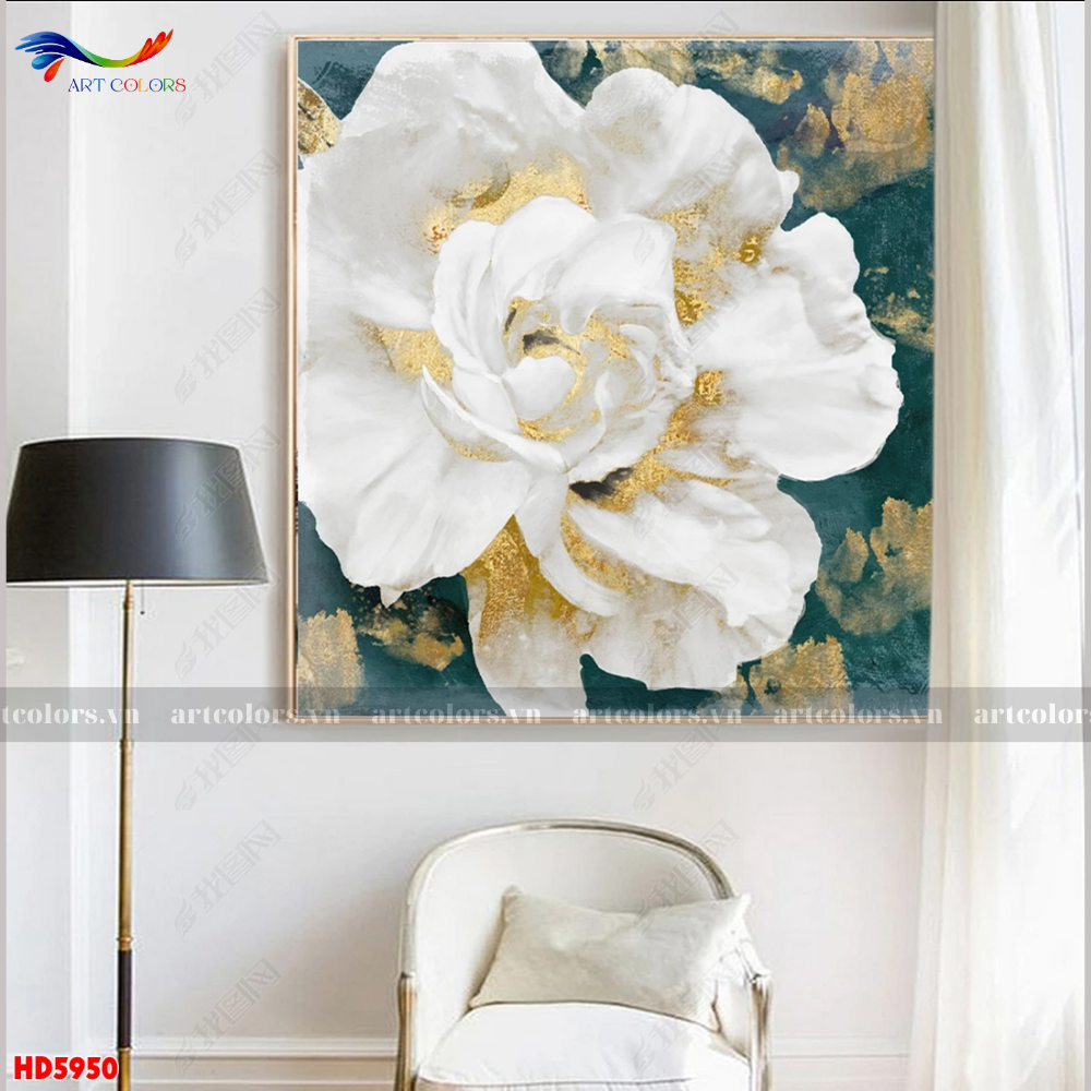 Tranh Tráng Gương Chủ Đề Hoa - H63