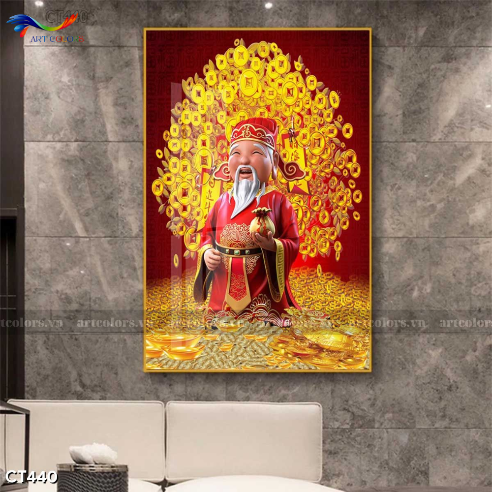 Tranh Tráng Gương Cây Kim Tiền - KT5