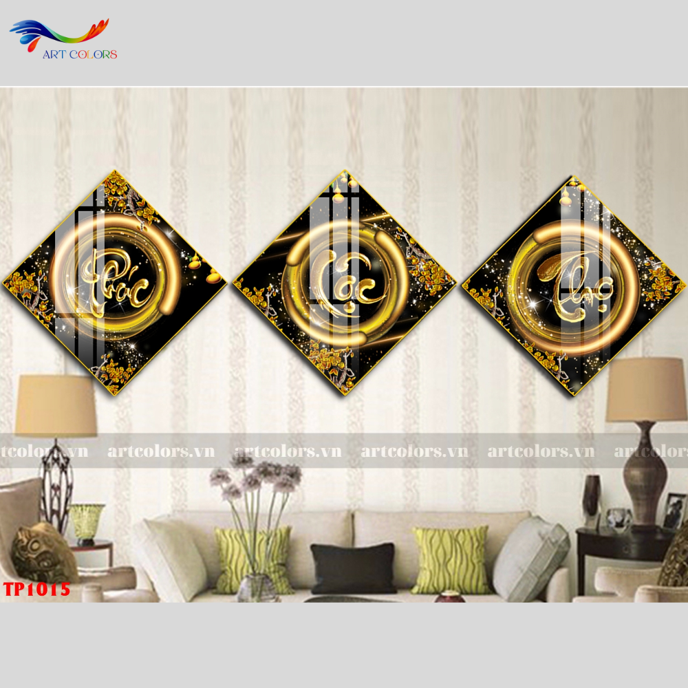 Tranh Tráng Gương Phúc Lộc Thọ - PLT16