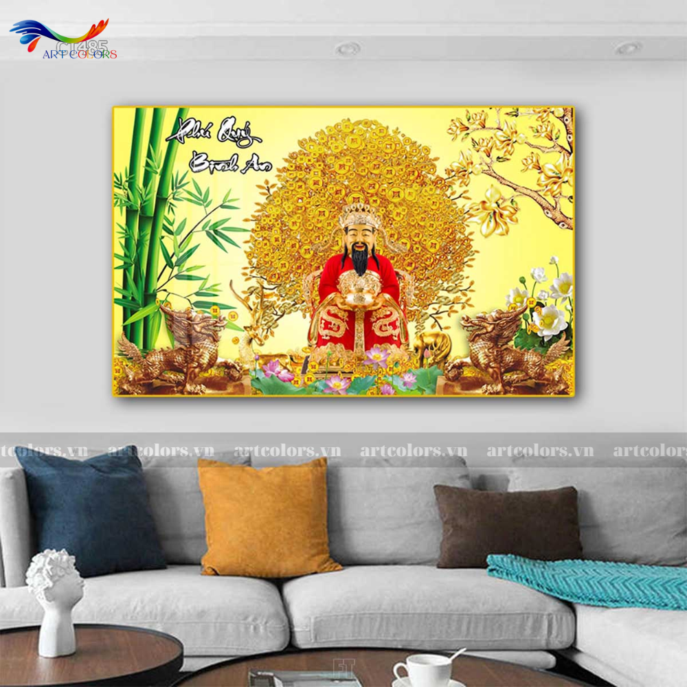Tranh Tráng Gương Cây Kim Tiền - KT3