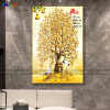 Tranh Tráng Gương Cây Kim Tiền - KT2