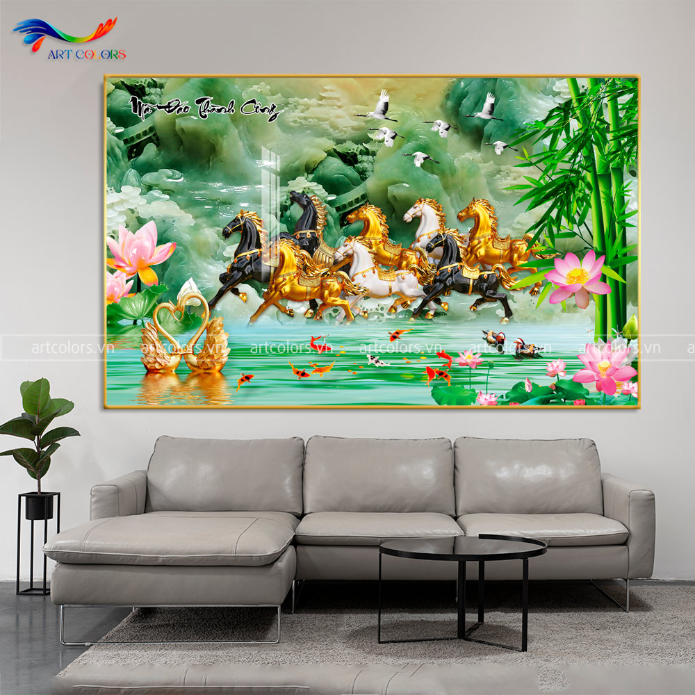 Tranh Tráng Gương Mã Đáo Thành Công - MD62