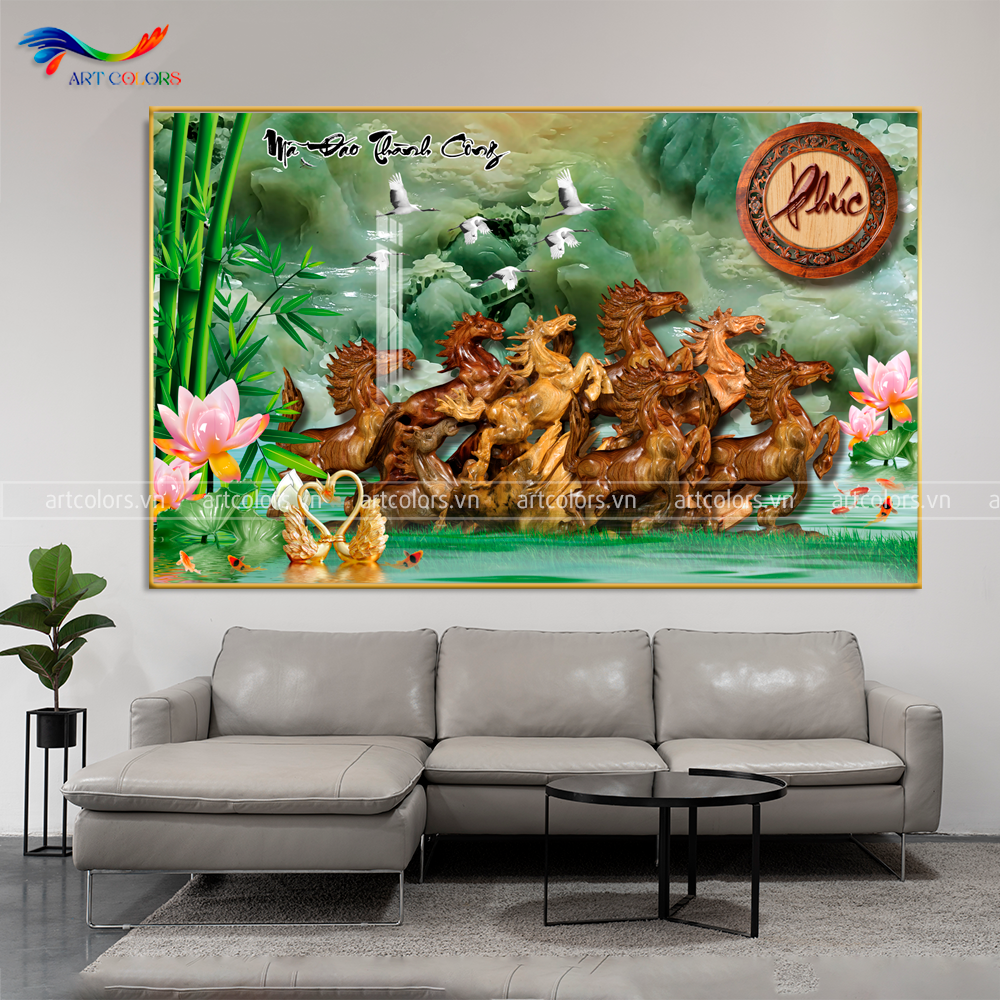 Tranh Tráng Gương Mã Đáo Thành Công - MD61
