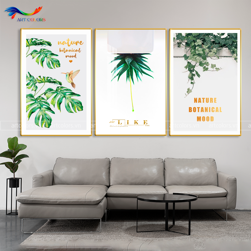 Tranh Tráng Gương Lá Cây Tươi Mát - LC23