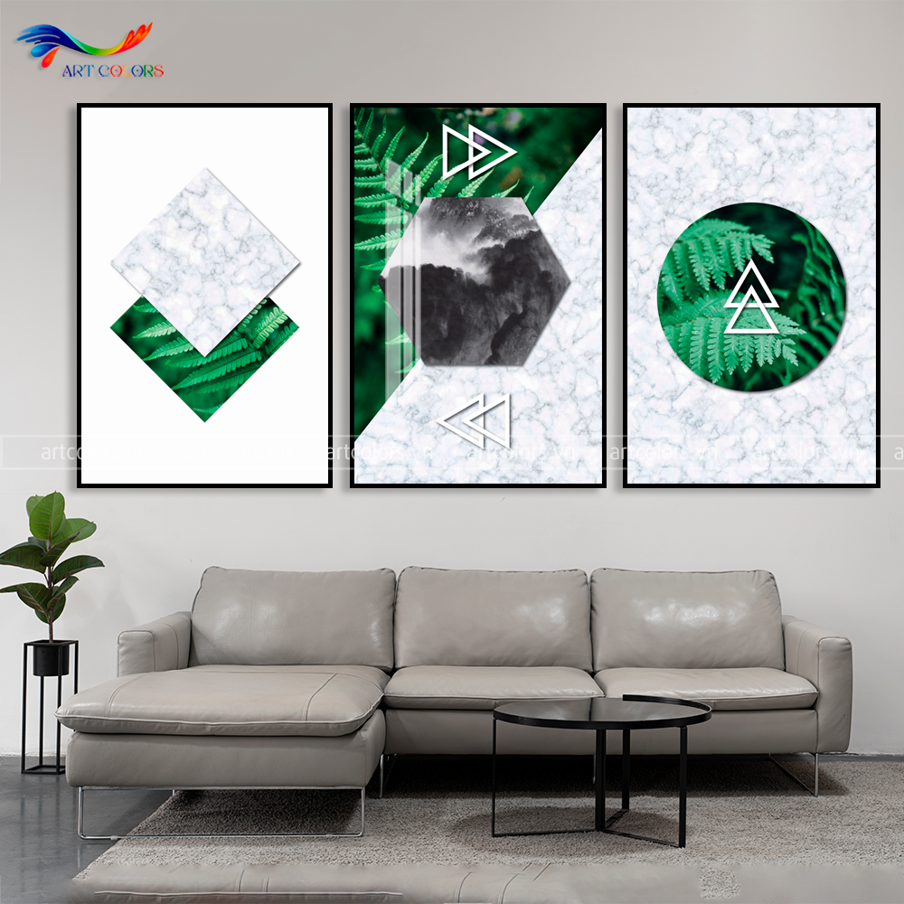 Tranh Tráng Gương Lá Cây Tươi Mát - LC21