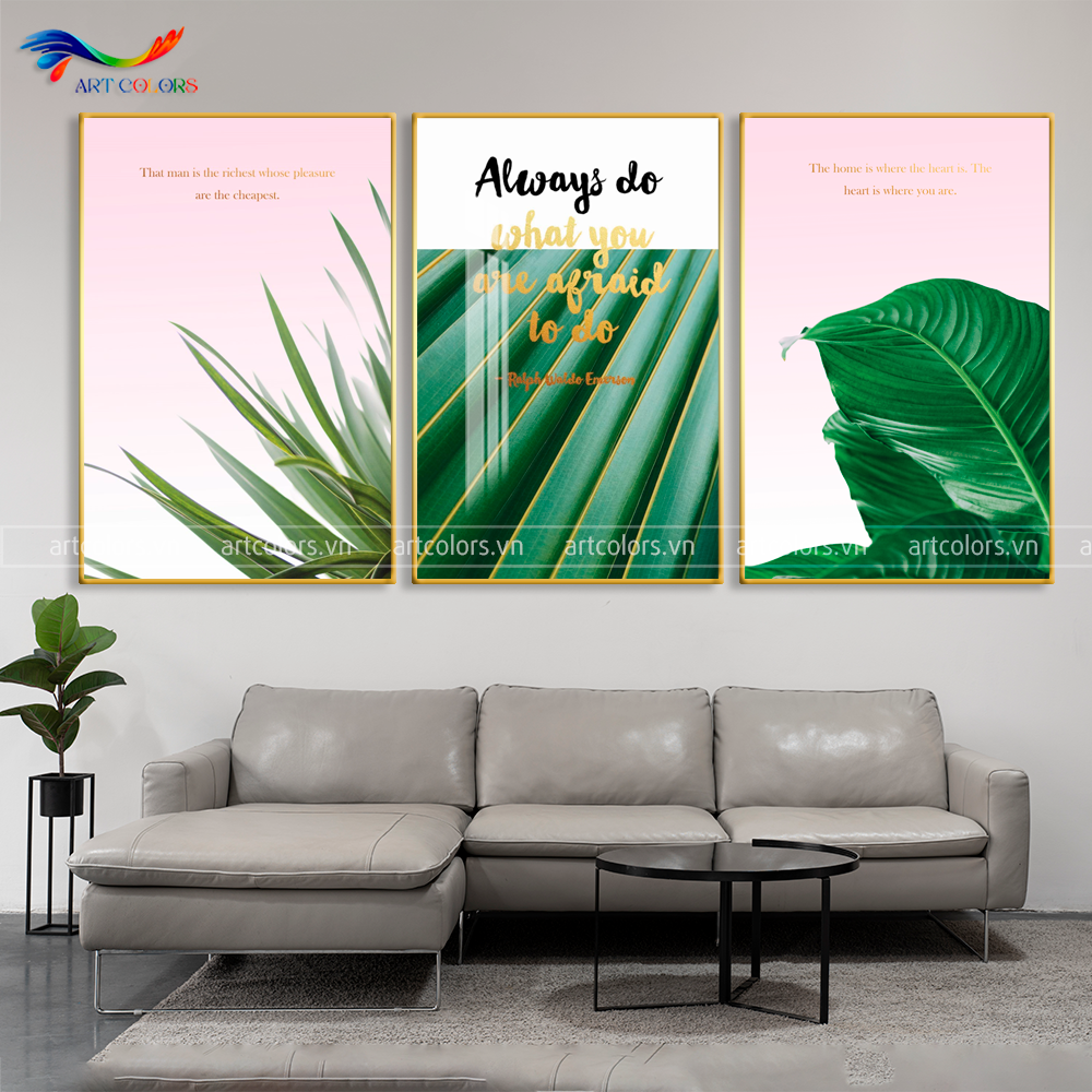 Tranh Tráng Gương Lá Cây Tươi Mát - LC29