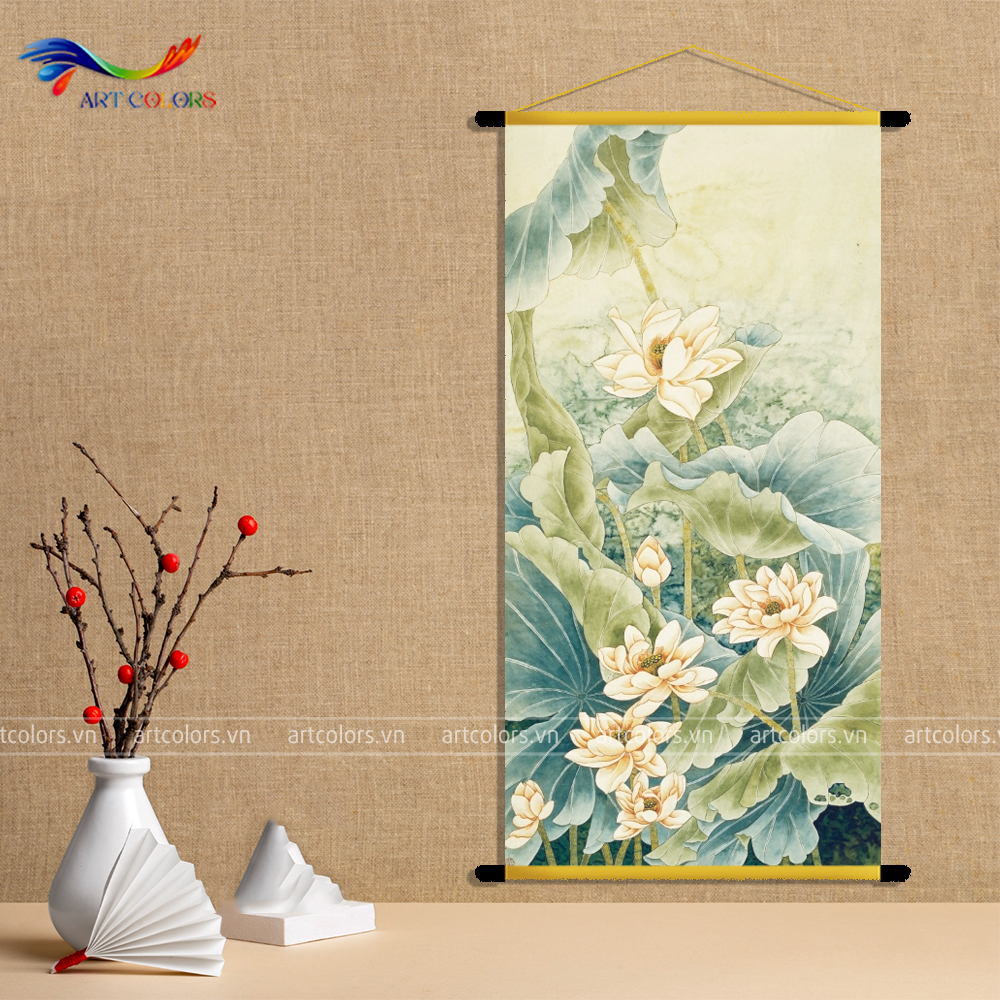 Tranh Liễn - Tranh Liễn Hoa Sen - TL135