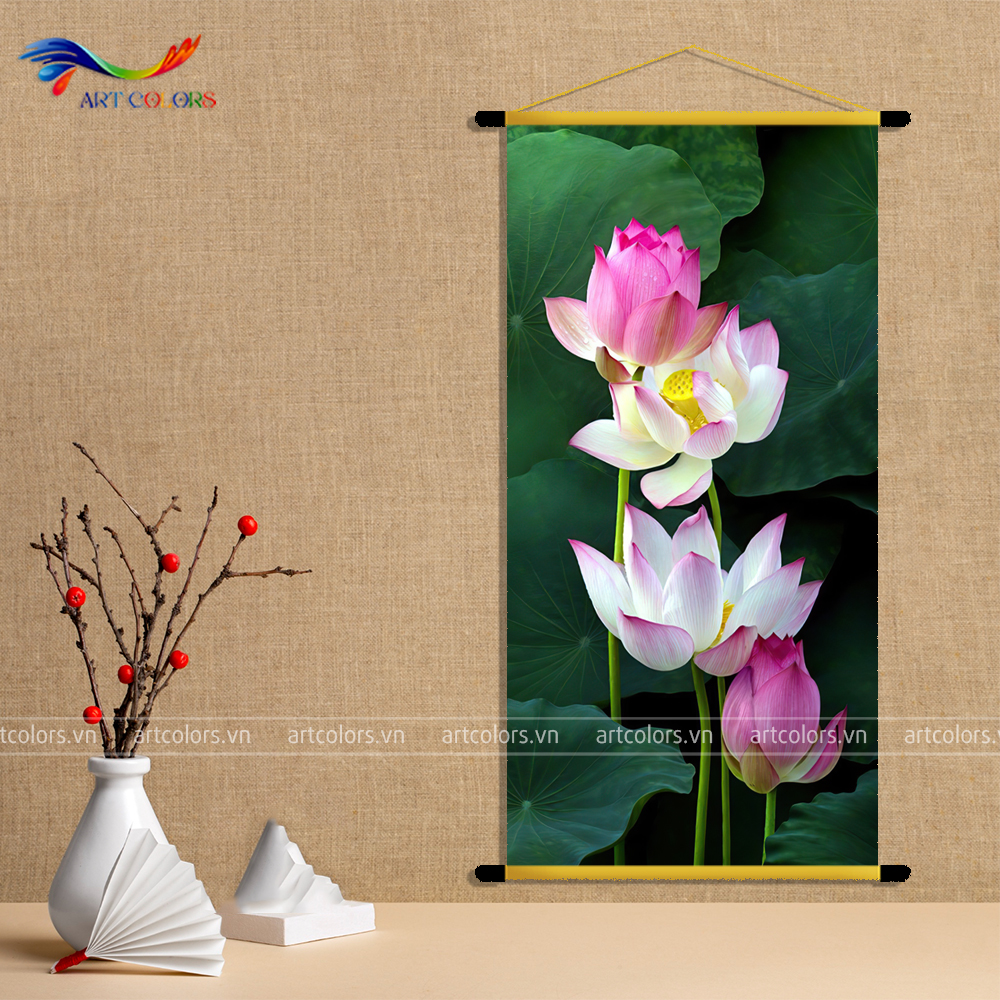 Tranh Liễn - Tranh Liễn Hoa Sen - TL130
