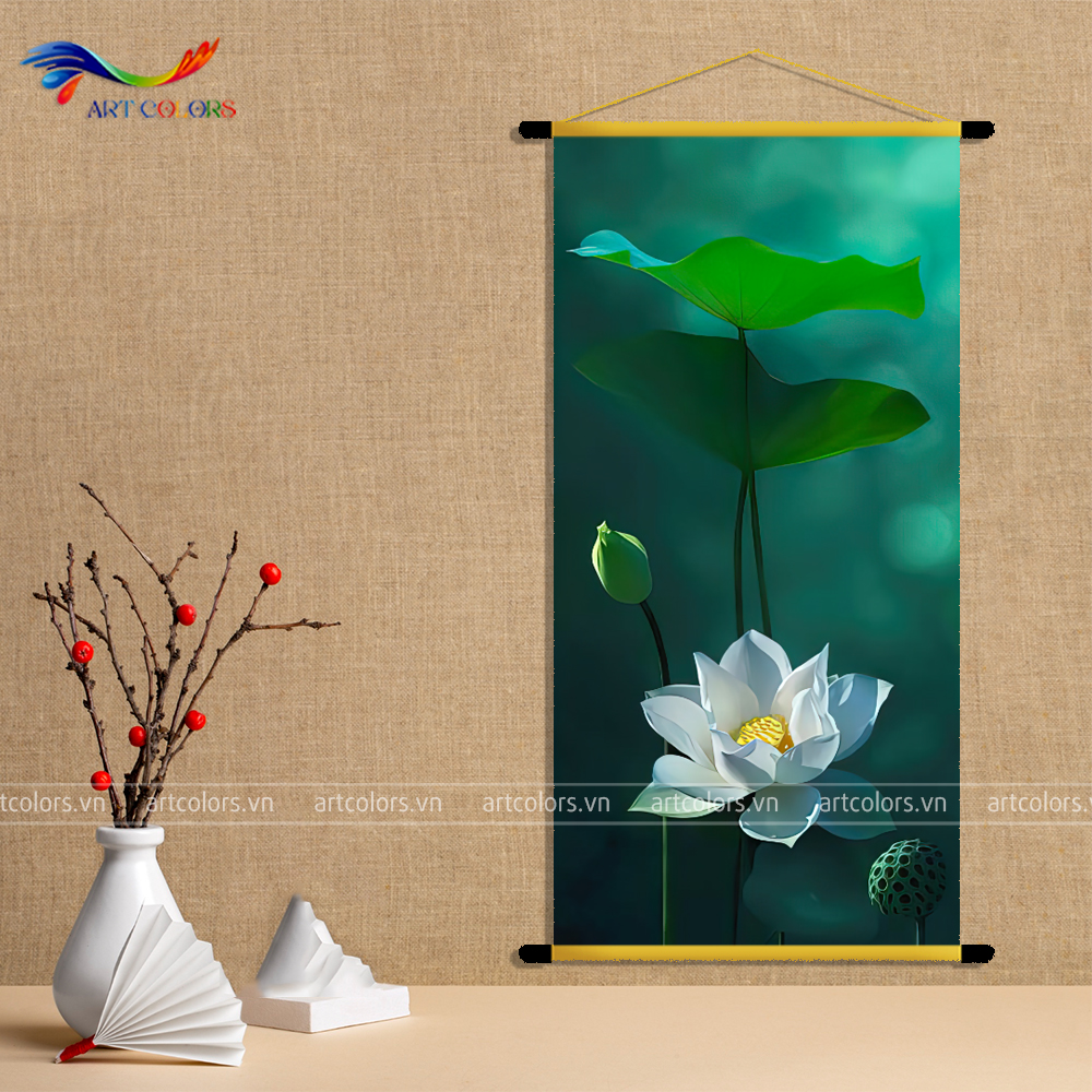Tranh Liễn - Tranh Liễn Hoa Sen - TL128