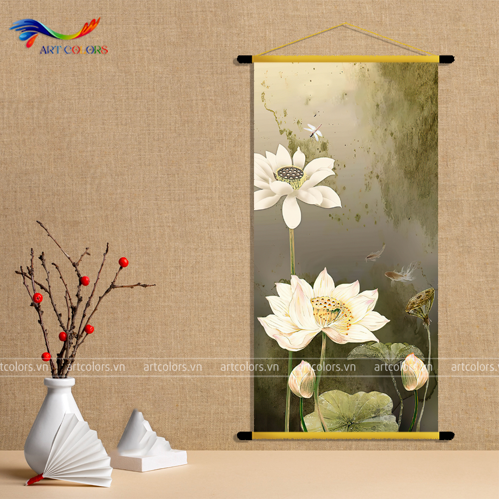 Tranh Liễn - Tranh Liễn Hoa Sen - TL127