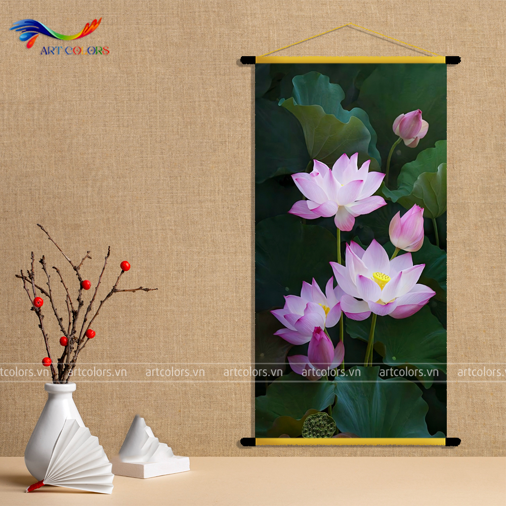 Tranh Liễn - Tranh Liễn Hoa Sen - TL125