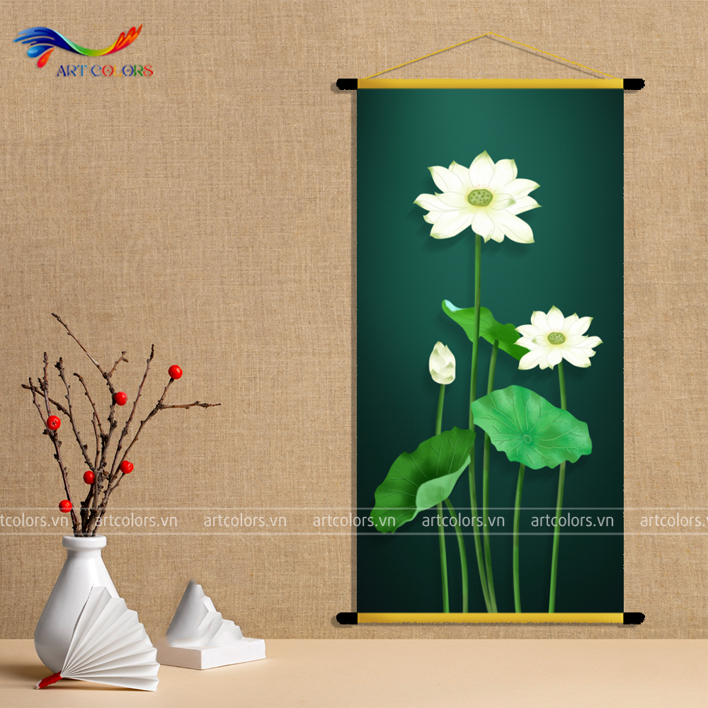 Tranh Liễn - Tranh Liễn Hoa Sen - TL123