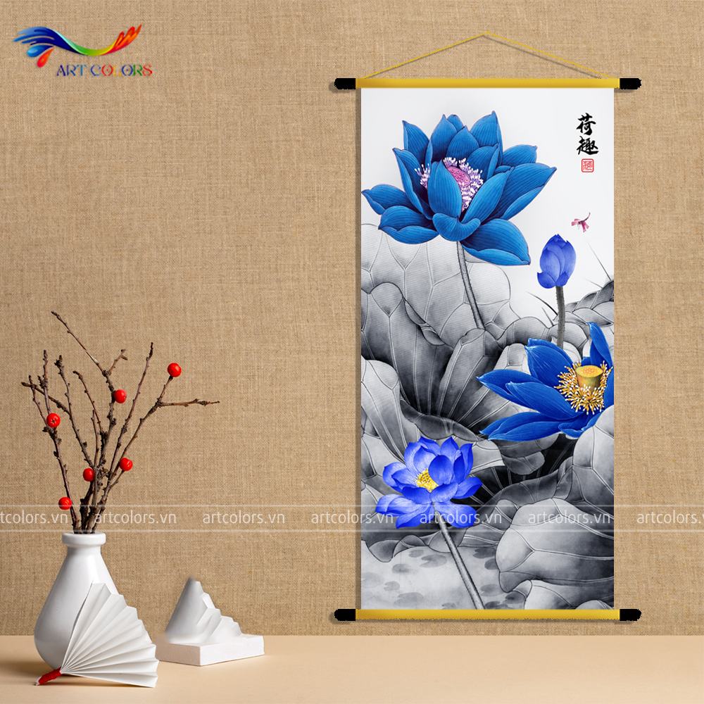 Tranh Liễn - Tranh Liễn Hoa Sen - TL117