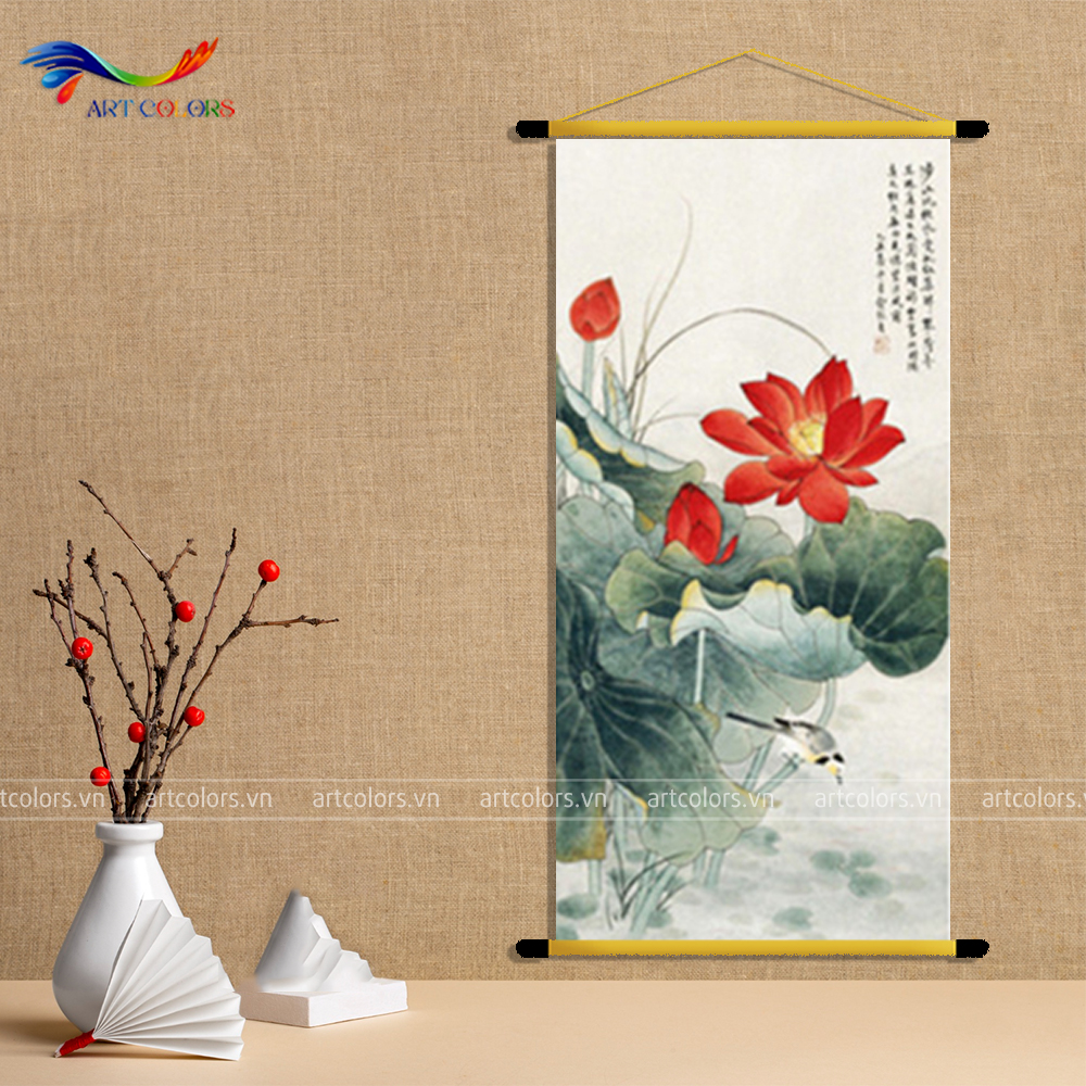 Tranh Liễn - Tranh Liễn Hoa Sen - TL113