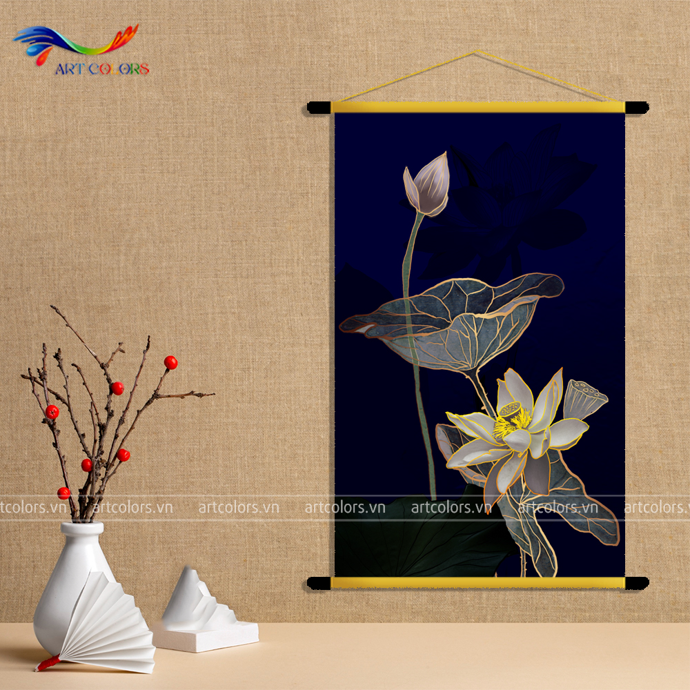 Tranh Liễn - Tranh Liễn Hoa Sen - TL148