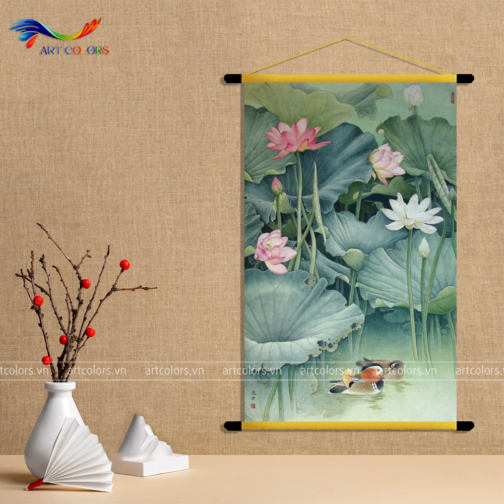 Tranh Liễn - Tranh Liễn Hoa Sen - TL144