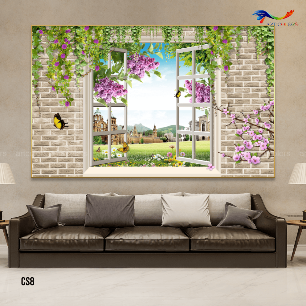 Tranh Tráng Gương Cửa Sổ Hiện Đại – CS8