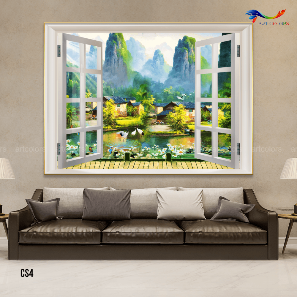Tranh Tráng Gương Cửa Sổ Hiện Đại – CS4