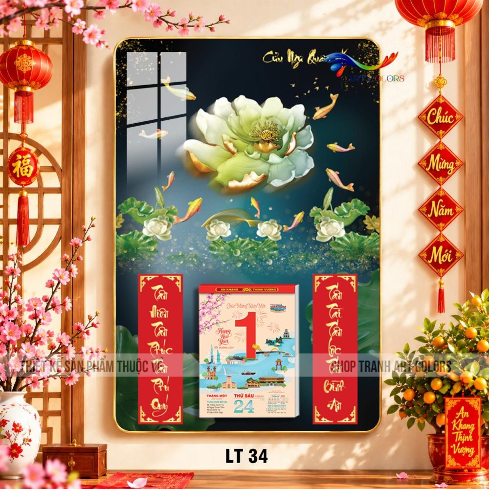 Lịch Tết Cửu Ngư Quần Hội [Tặng bloc Đinh Mùi 2027) - LT